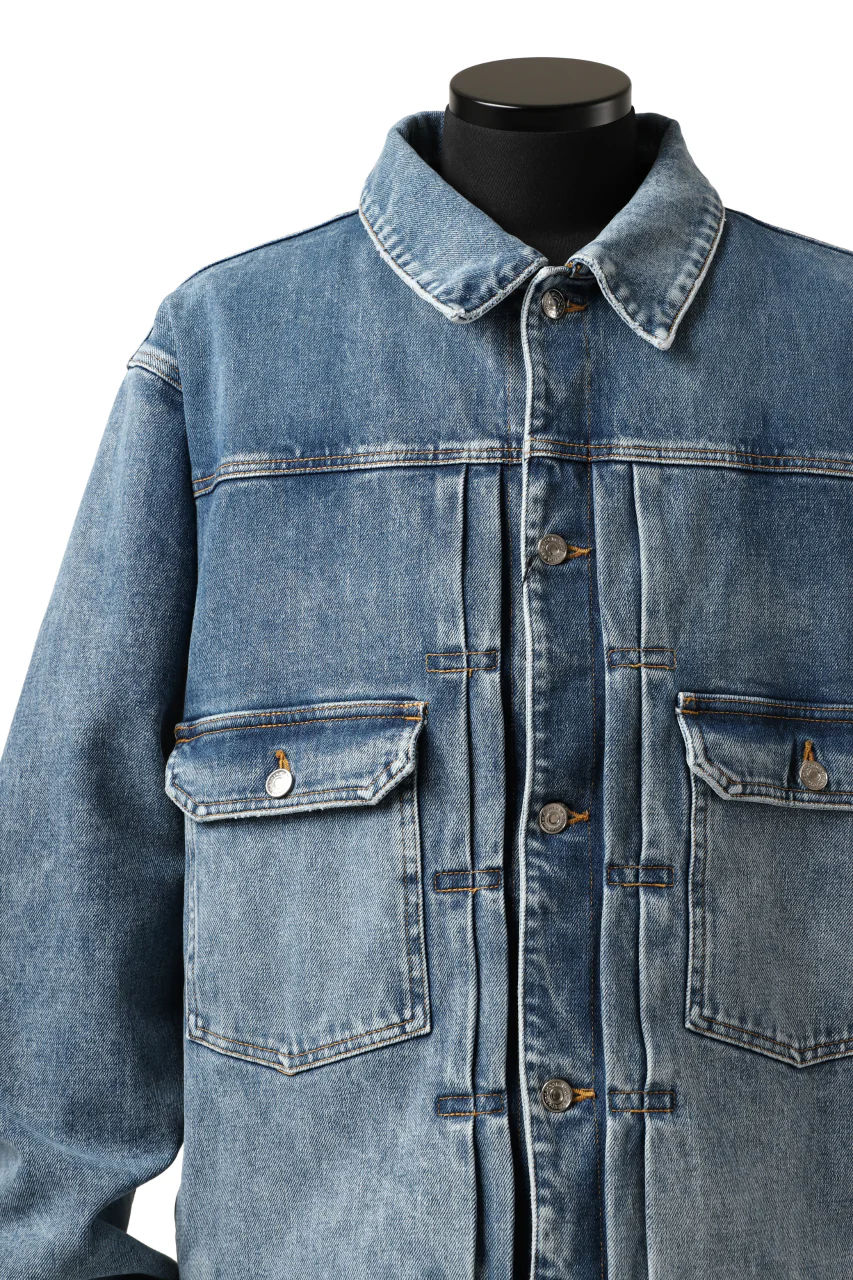 mastermind JAPAN TRUCKER JACKET / 2WAY STRETCH DENIM (INDIGO) - Image 23