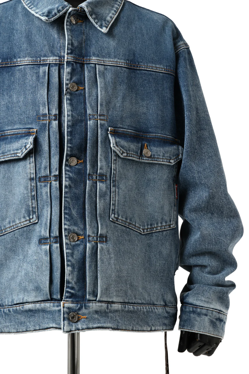 mastermind JAPAN TRUCKER JACKET / 2WAY STRETCH DENIM (INDIGO) - Image 24