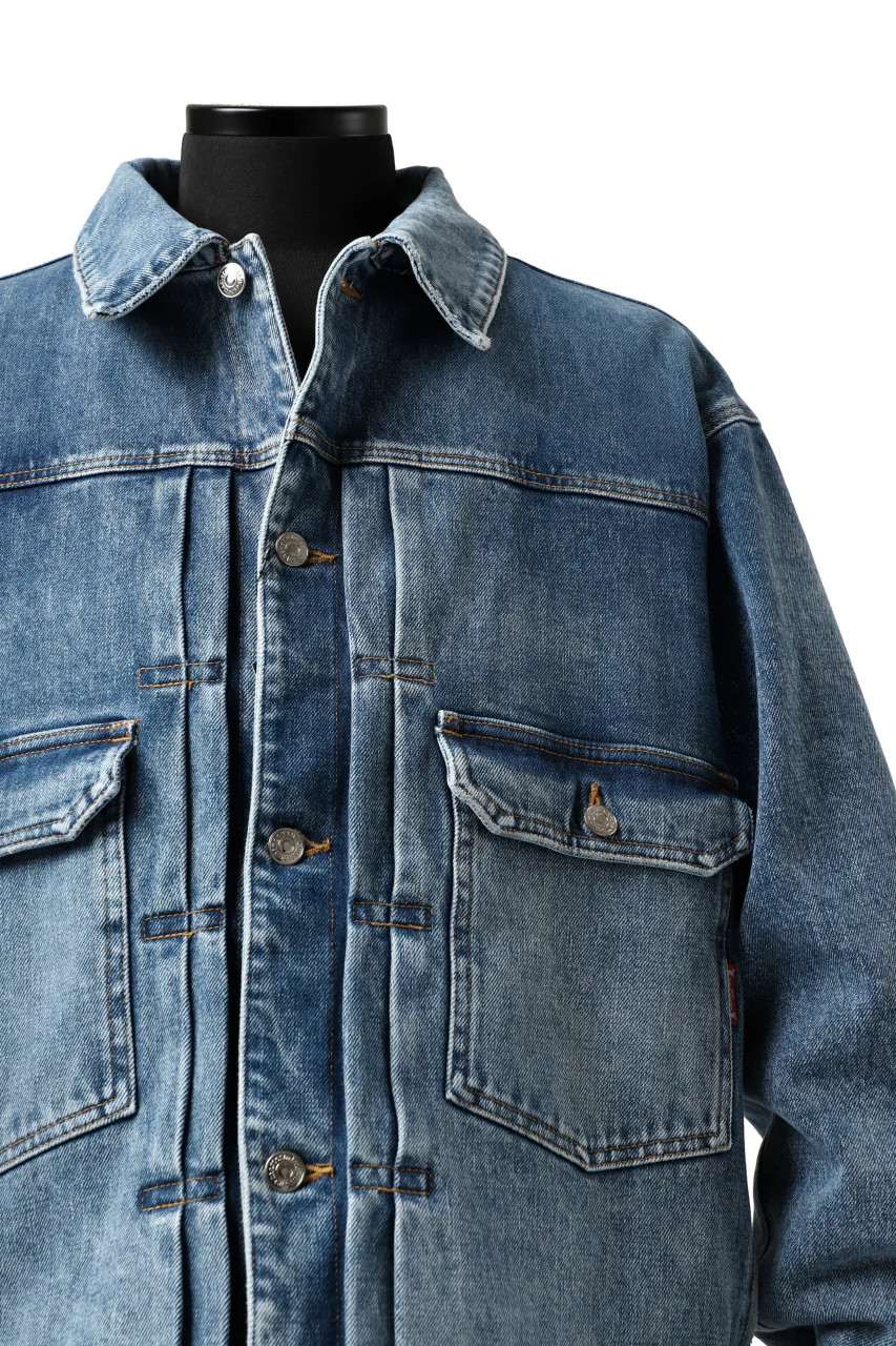 mastermind JAPAN TRUCKER JACKET / 2WAY STRETCH DENIM (INDIGO) - Image 25