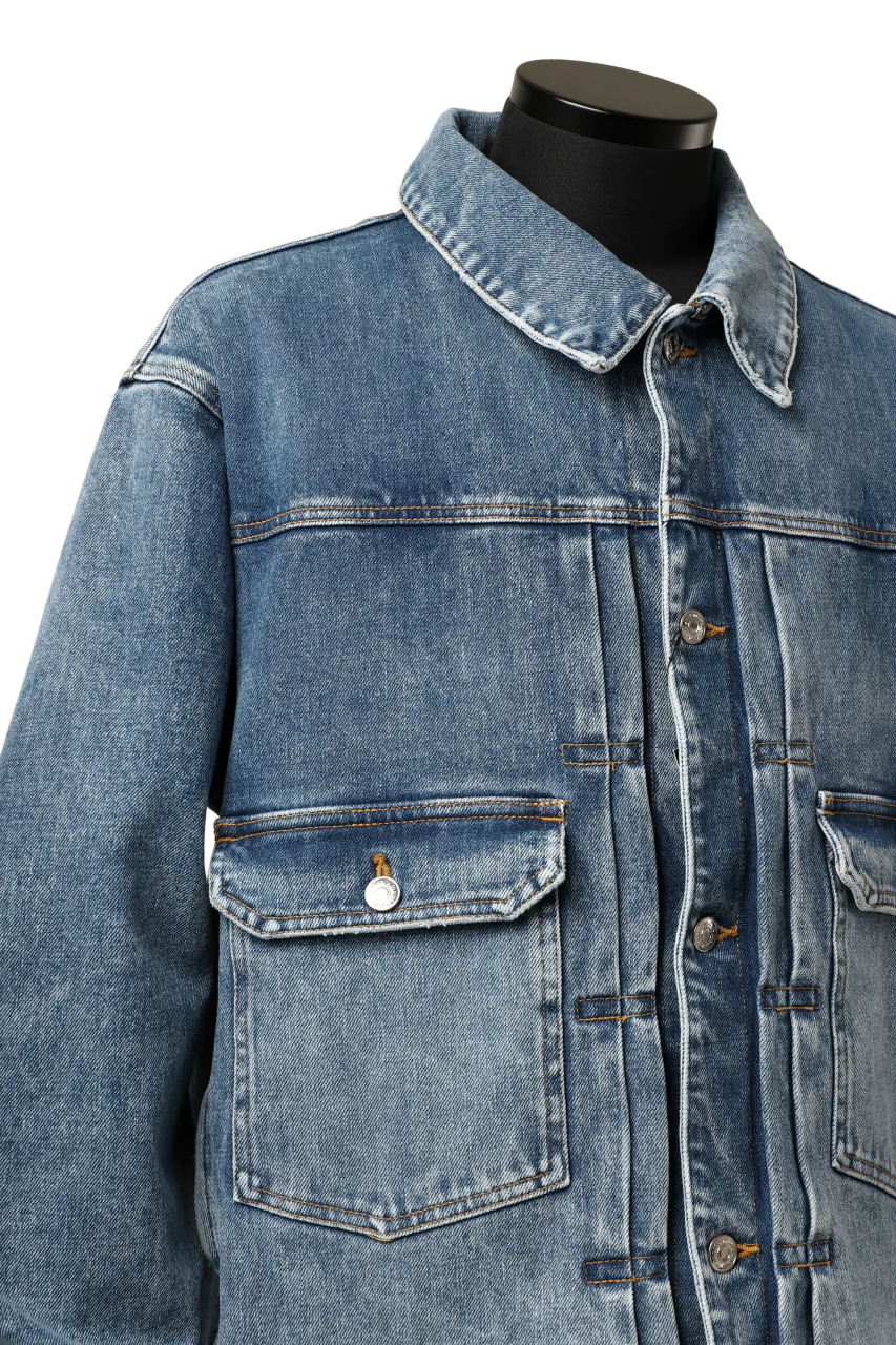 mastermind JAPAN TRUCKER JACKET / 2WAY STRETCH DENIM (INDIGO) - Image 27