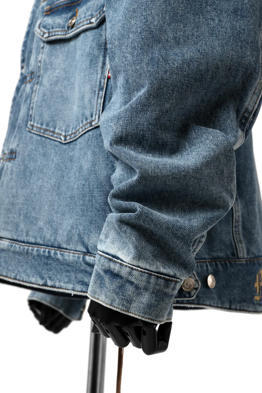 mastermind JAPAN TRUCKER JACKET / 2WAY STRETCH DENIM (INDIGO) - Image 30