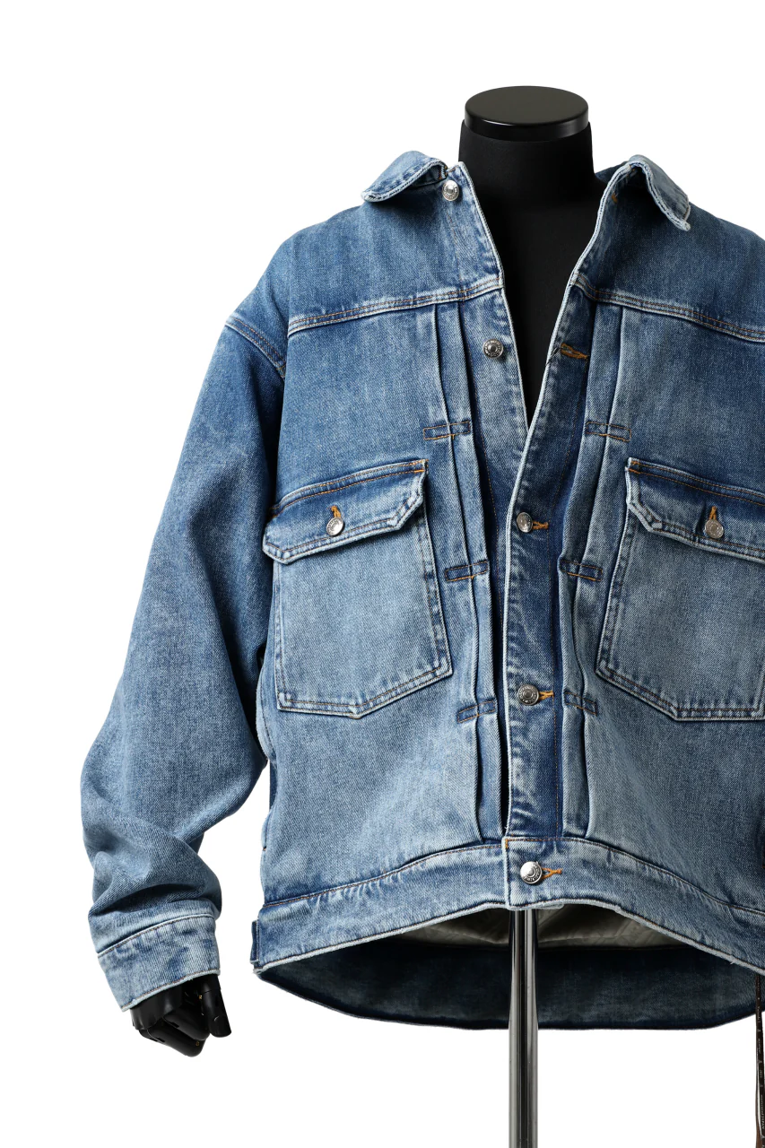 mastermind JAPAN TRUCKER JACKET / 2WAY STRETCH DENIM (INDIGO) - Image 40