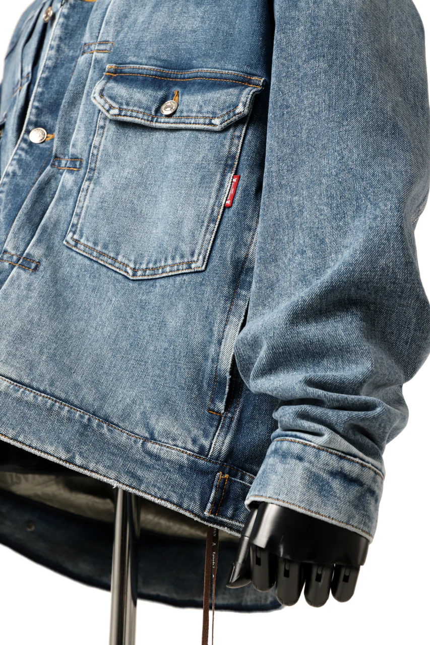 mastermind JAPAN TRUCKER JACKET / 2WAY STRETCH DENIM (INDIGO) - Image 41