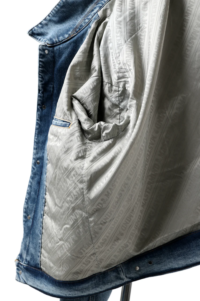 mastermind JAPAN TRUCKER JACKET / 2WAY STRETCH DENIM (INDIGO) - Image 44