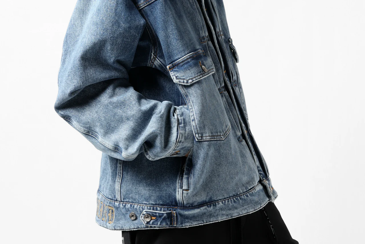 mastermind JAPAN TRUCKER JACKET / 2WAY STRETCH DENIM (INDIGO) - Image 47