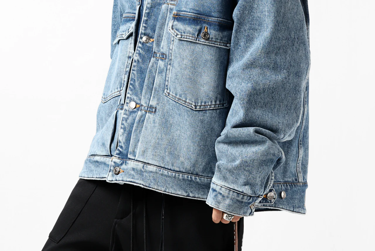 mastermind JAPAN TRUCKER JACKET / 2WAY STRETCH DENIM (INDIGO) - Image 48