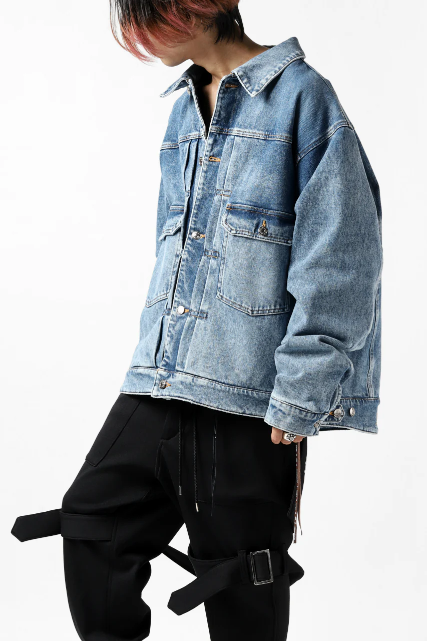 mastermind JAPAN TRUCKER JACKET / 2WAY STRETCH DENIM (INDIGO) - Image 6