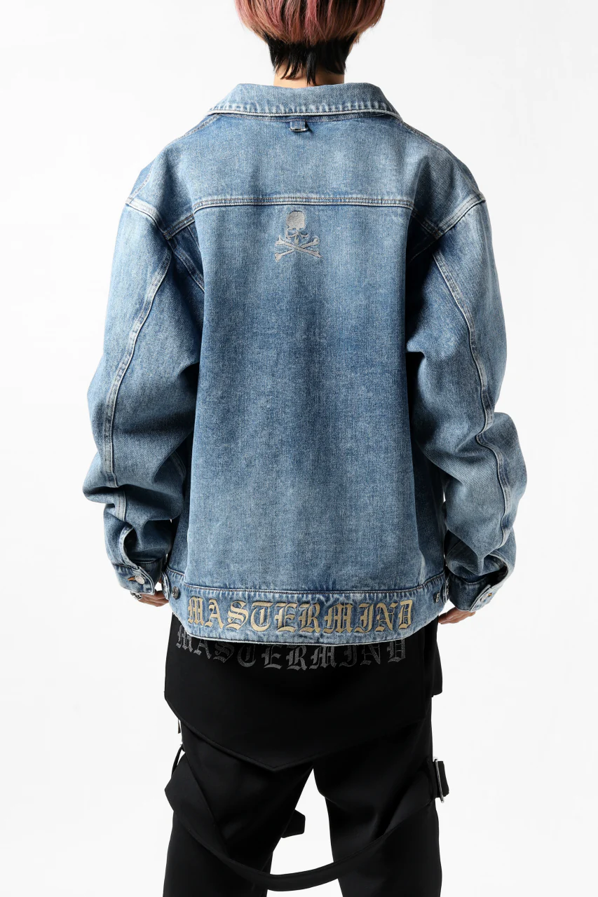 mastermind JAPAN TRUCKER JACKET / 2WAY STRETCH DENIM (INDIGO) - Image 7