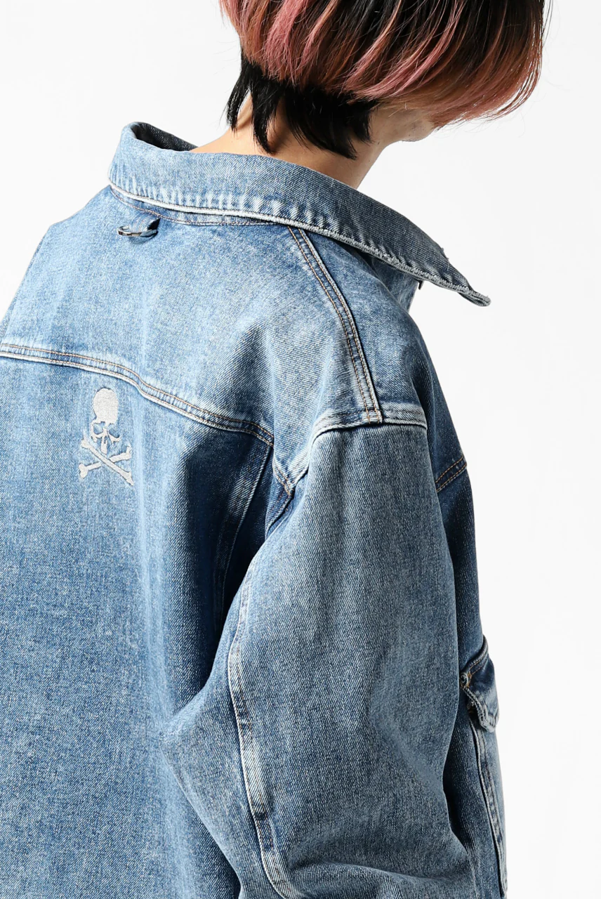 mastermind JAPAN TRUCKER JACKET / 2WAY STRETCH DENIM (INDIGO) - Image 9