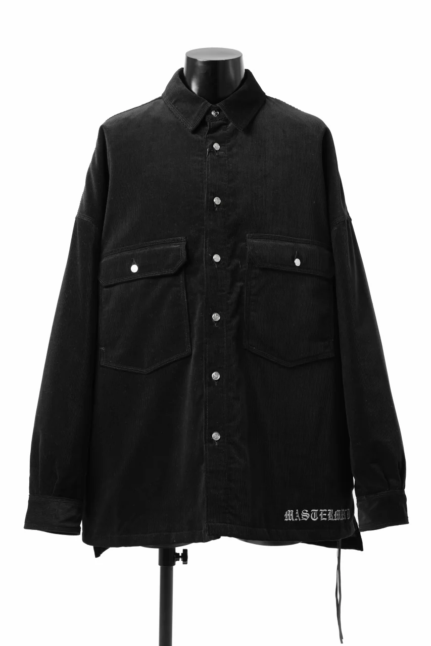 mastermind JAPAN TRUCKER SHIRT-BLOUSON CORDUROY / PRIMALOFT (BLACK)