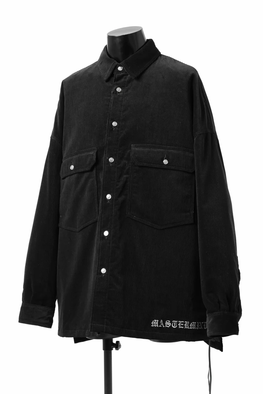 mastermind JAPAN TRUCKER SHIRT-BLOUSON CORDUROY / PRIMALOFT (BLACK) - Image 3