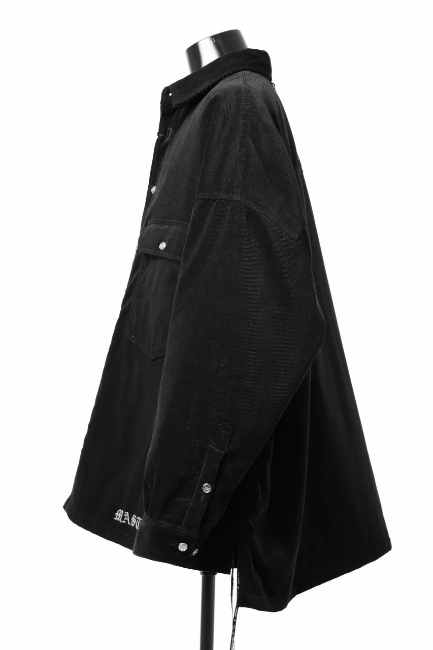 mastermind JAPAN TRUCKER SHIRT-BLOUSON CORDUROY / PRIMALOFT (BLACK) - Image 4