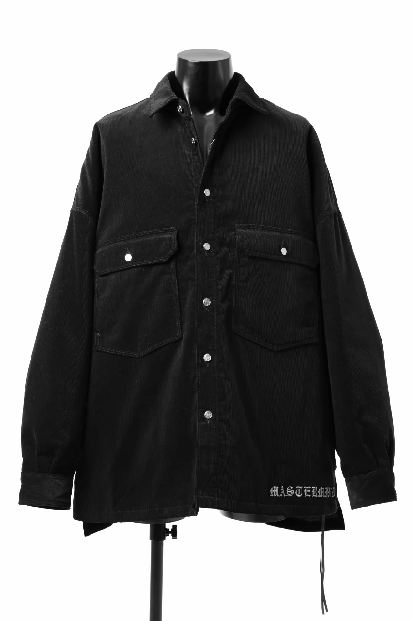 mastermind JAPAN TRUCKER SHIRT-BLOUSON CORDUROY / PRIMALOFT (BLACK) - Image 8