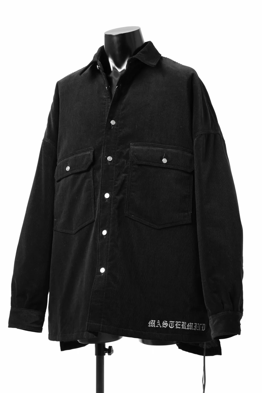 mastermind JAPAN TRUCKER SHIRT-BLOUSON CORDUROY / PRIMALOFT (BLACK) - Image 9