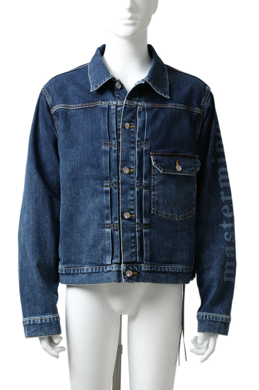 mastermind JAPAN TYPE-1st TRUCKER JACKET / 2WAY STRETCH DENIM (INDIGO) - Image 2