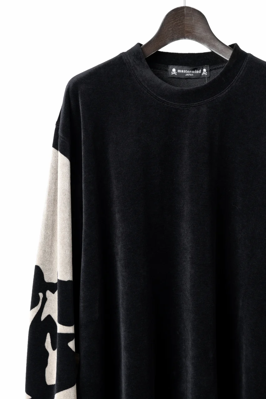 mastermind JAPAN VELOUR LS TEE / REGULAR FIT (BLACK) - Image 11
