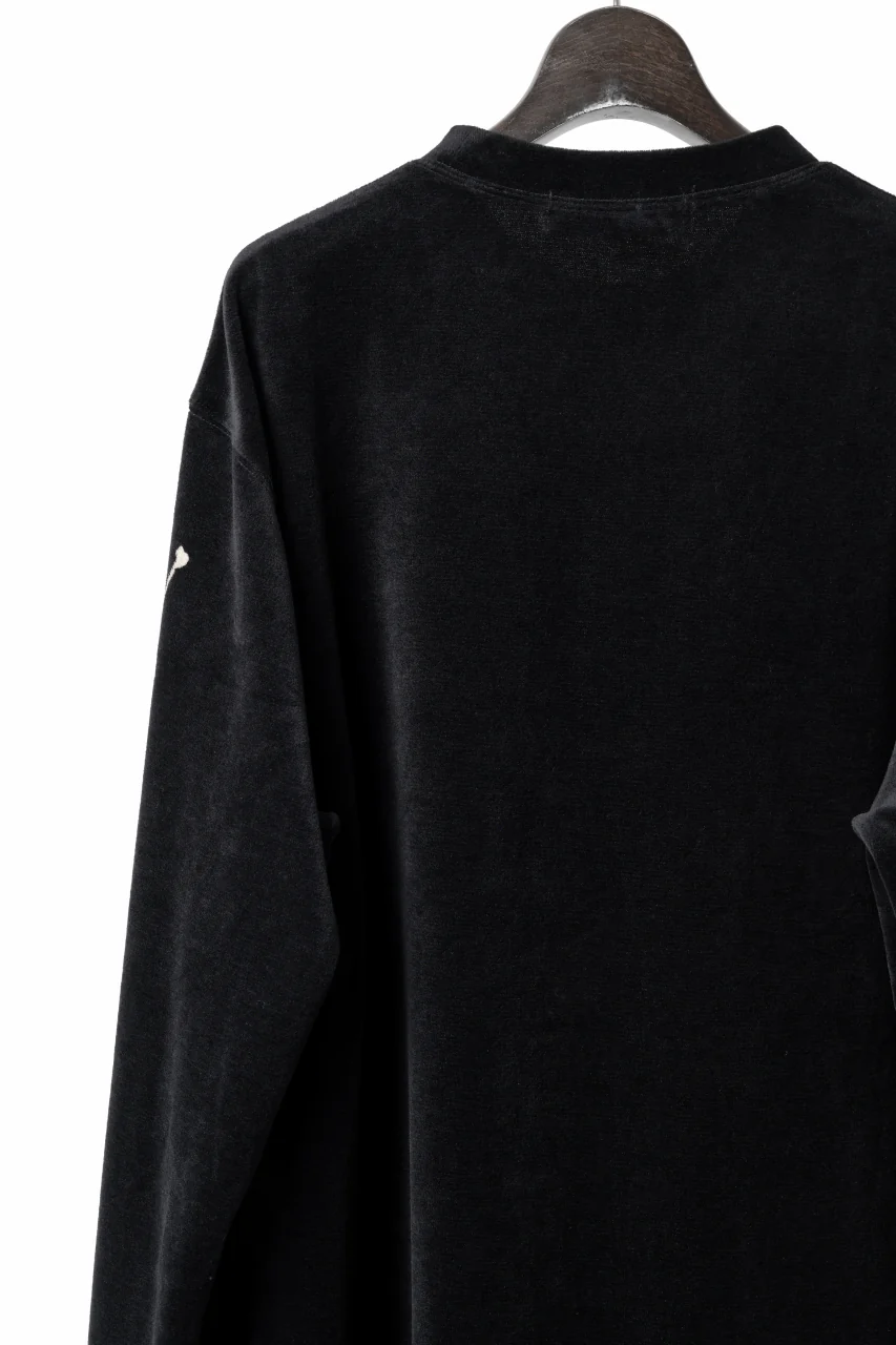 mastermind JAPAN VELOUR LS TEE / REGULAR FIT (BLACK) - Image 14