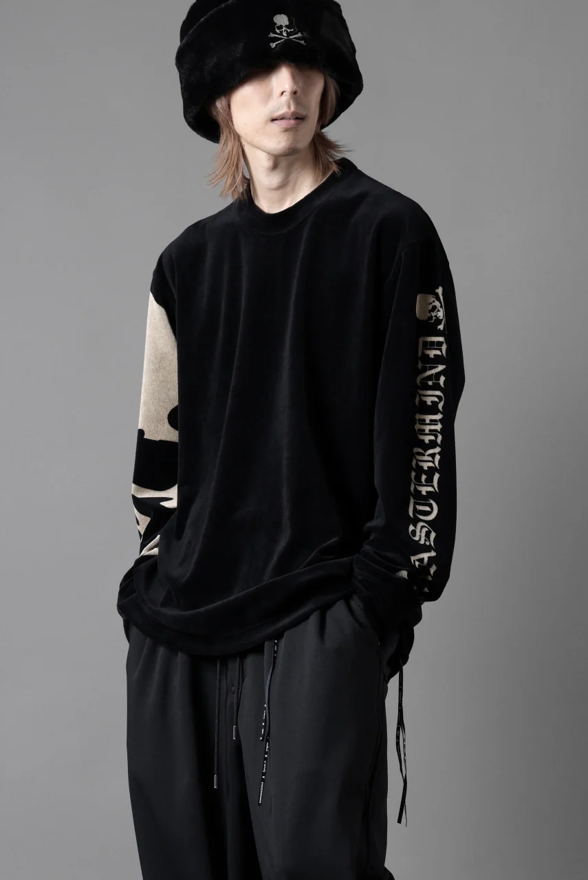 mastermind JAPAN VELOUR LS TEE / REGULAR FIT (BLACK) - Image 16