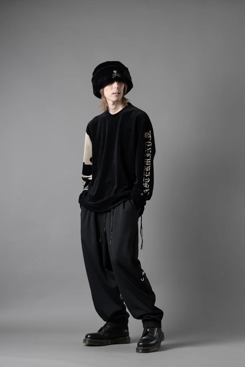 mastermind JAPAN VELOUR LS TEE / REGULAR FIT (BLACK) - Image 17