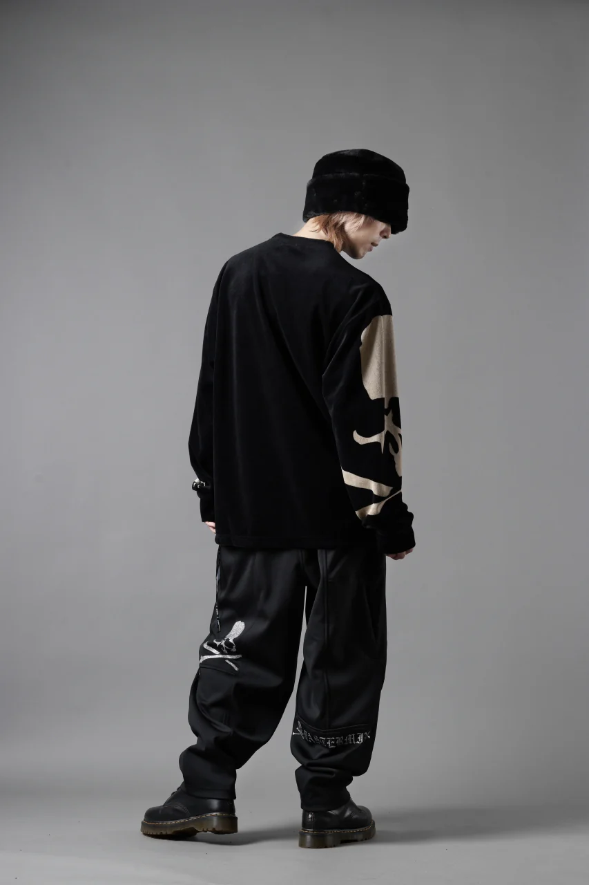mastermind JAPAN VELOUR LS TEE / REGULAR FIT (BLACK) - Image 19