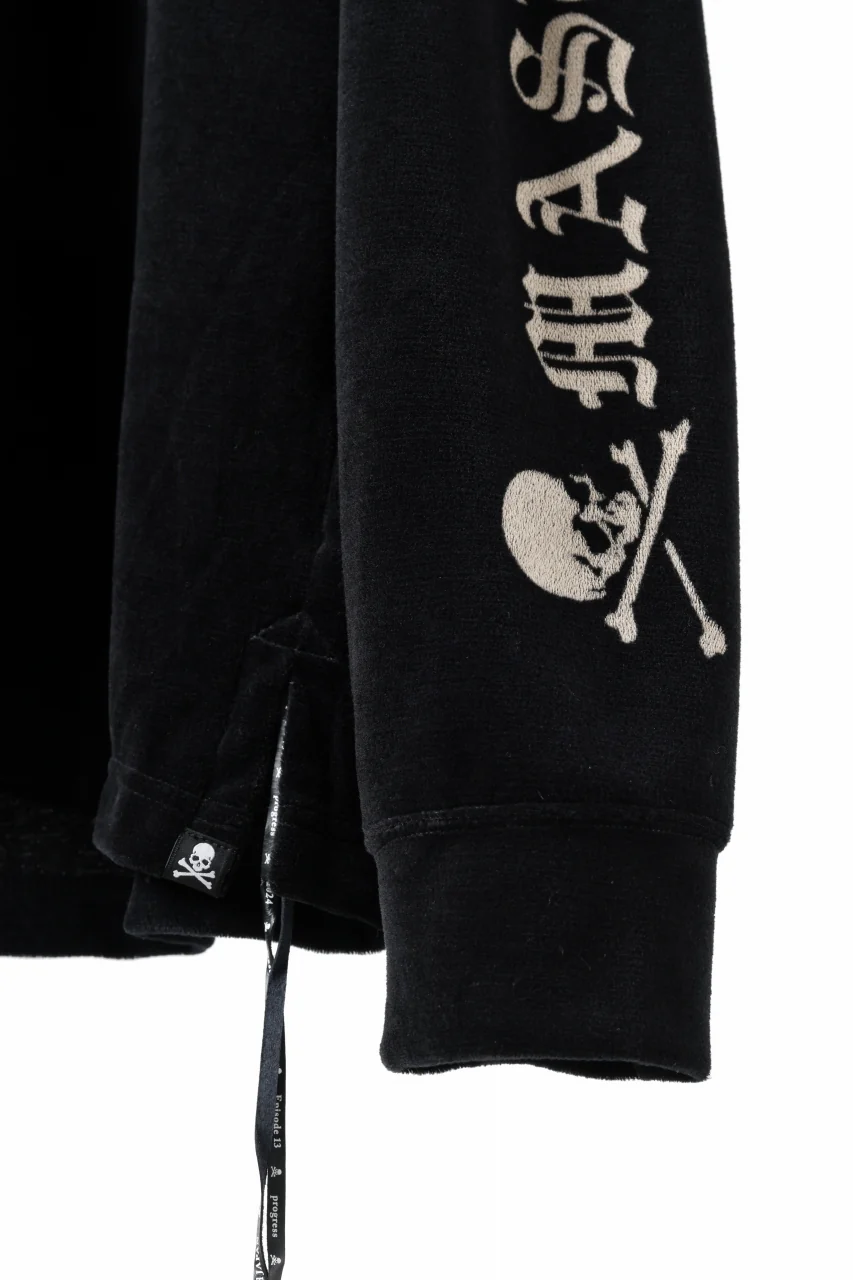 mastermind JAPAN VELOUR LS TEE / REGULAR FIT (BLACK) - Image 7