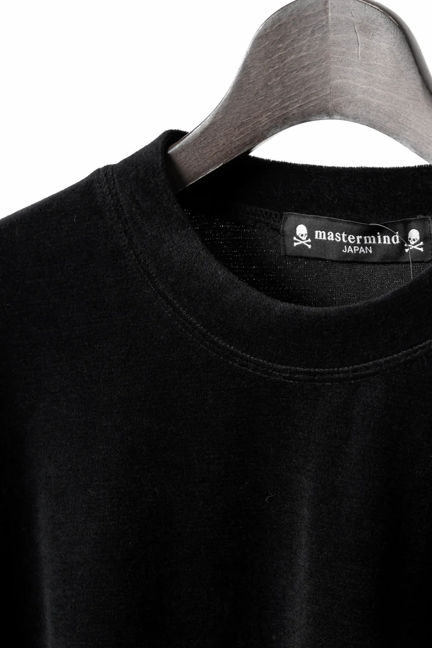 mastermind JAPAN VELOUR LS TEE / REGULAR FIT (BLACK) - Image 8