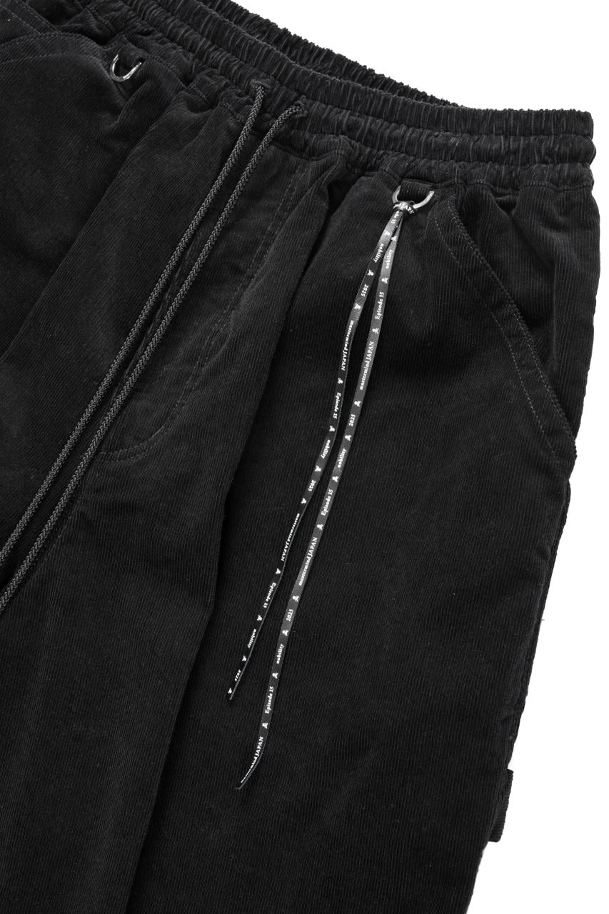 mastermind JAPAN WIDE CORDUROY PAINTER PANTS (BLACK) - Image 7
