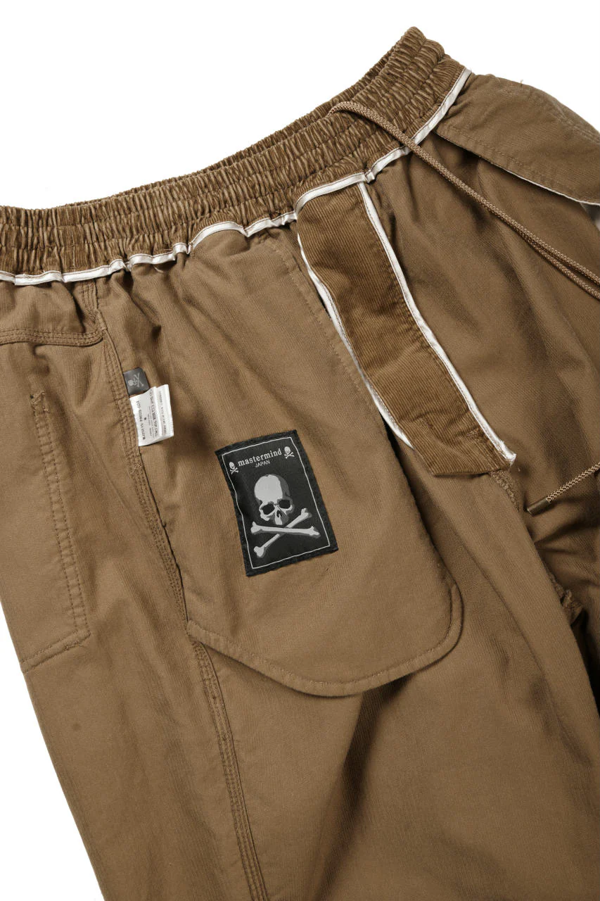mastermind JAPAN WIDE CORDUROY PAINTER PANTS (CAMEL) - Image 15