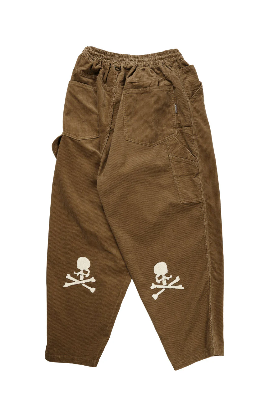 mastermind JAPAN WIDE CORDUROY PAINTER PANTS (CAMEL) - Image 4
