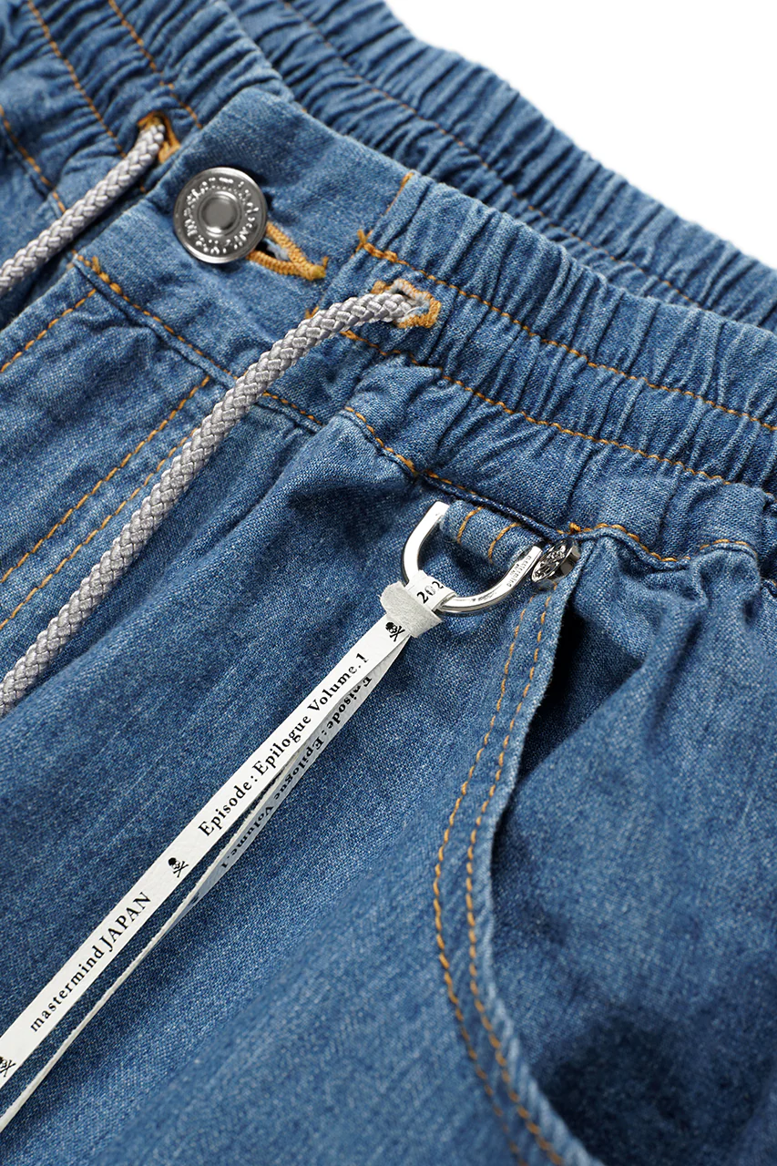mastermind JAPAN WIDE EASY TROUSERS / LIGHT SMOOTH DENIM (INDIGO) - Image 6