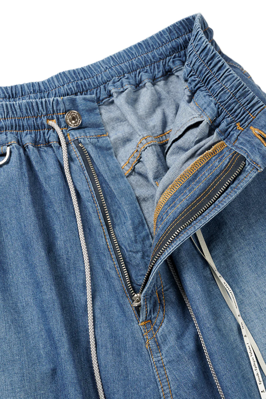 mastermind JAPAN WIDE EASY TROUSERS / LIGHT SMOOTH DENIM (INDIGO) - Image 7