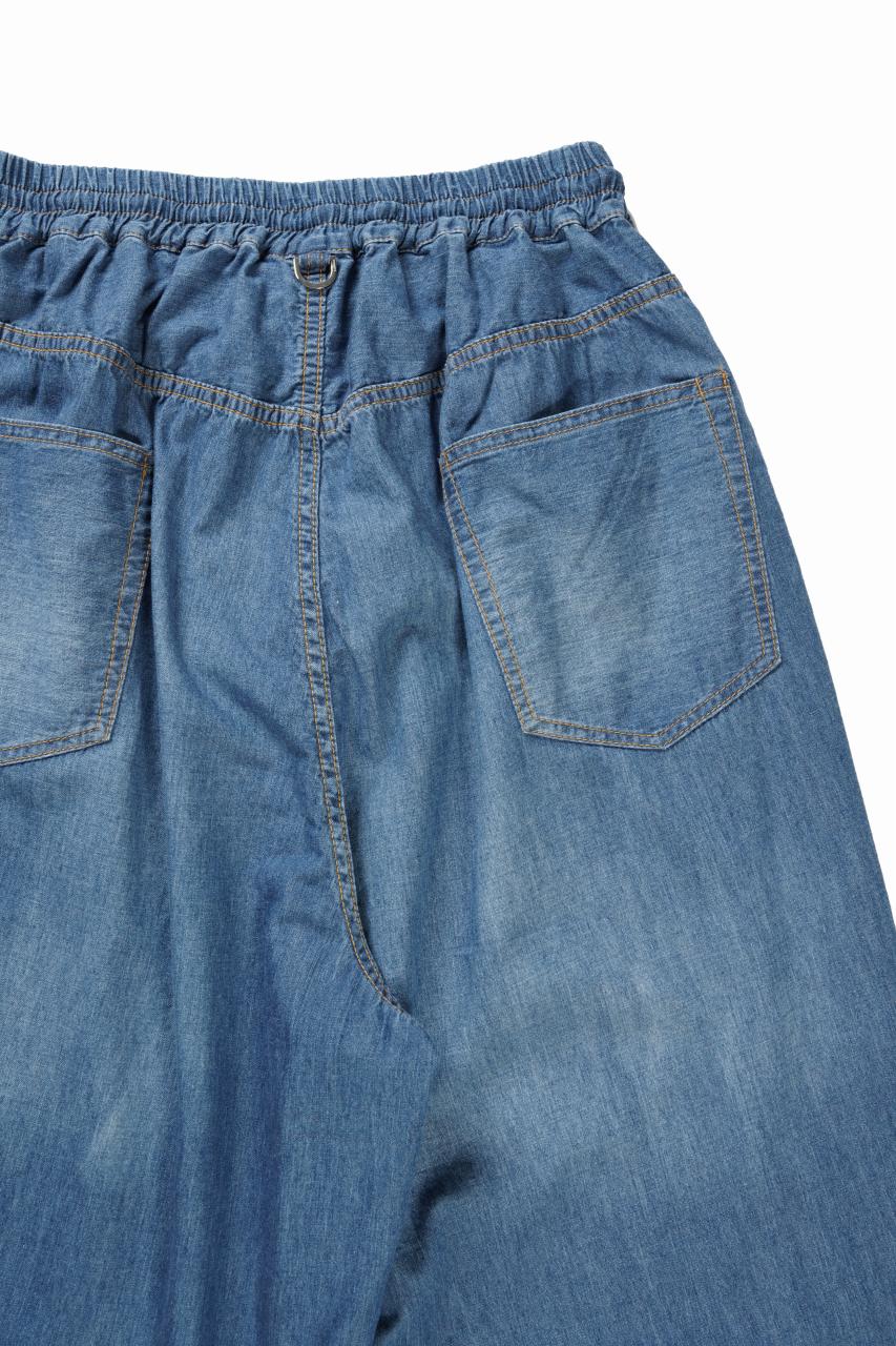 mastermind JAPAN WIDE EASY TROUSERS / LIGHT SMOOTH DENIM (INDIGO) - Image 9