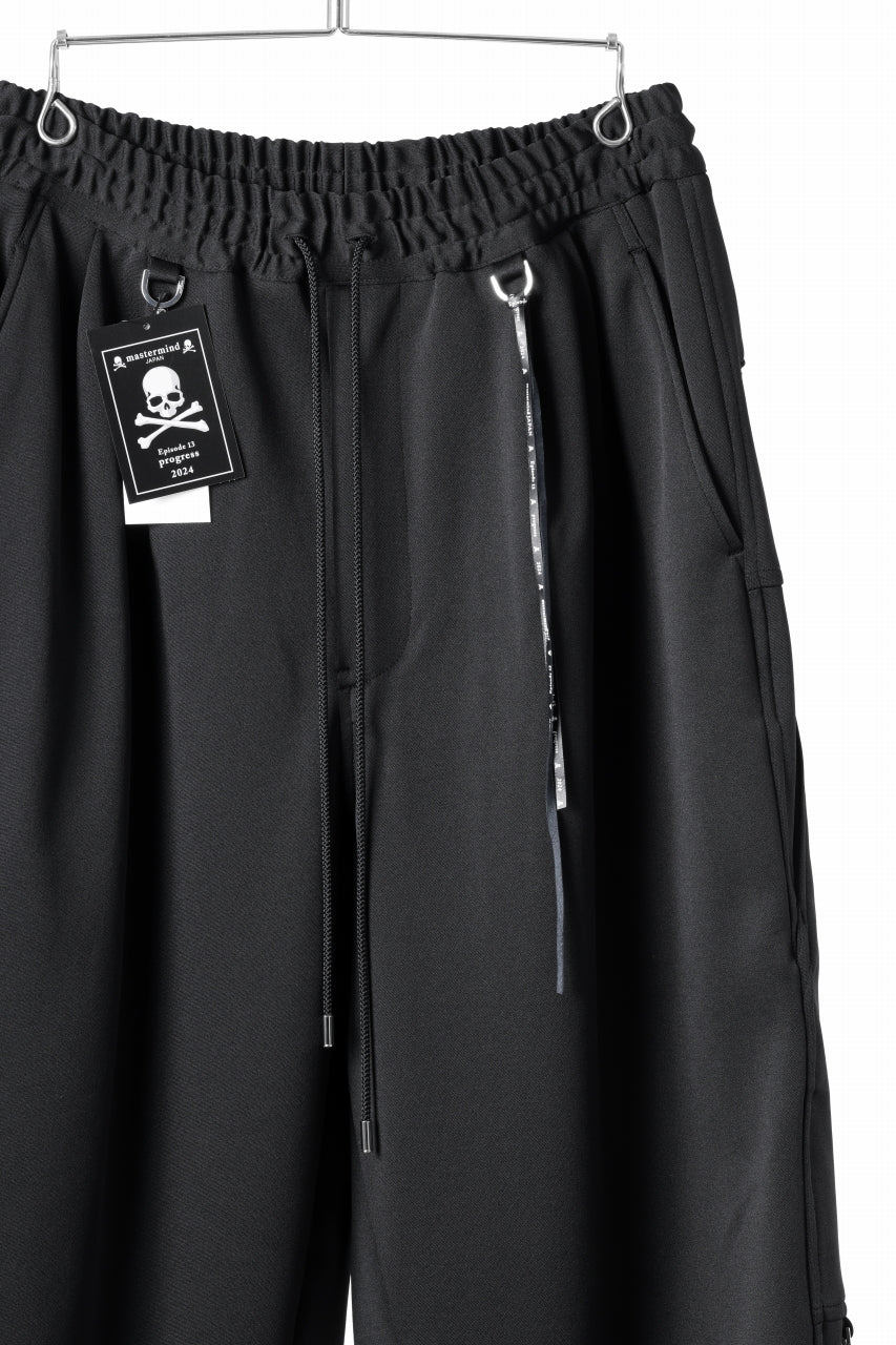 mastermind JAPAN WIDE FIT TROUSERS / HIGH END STRETCH JERSEY (BLACK) - Image 6