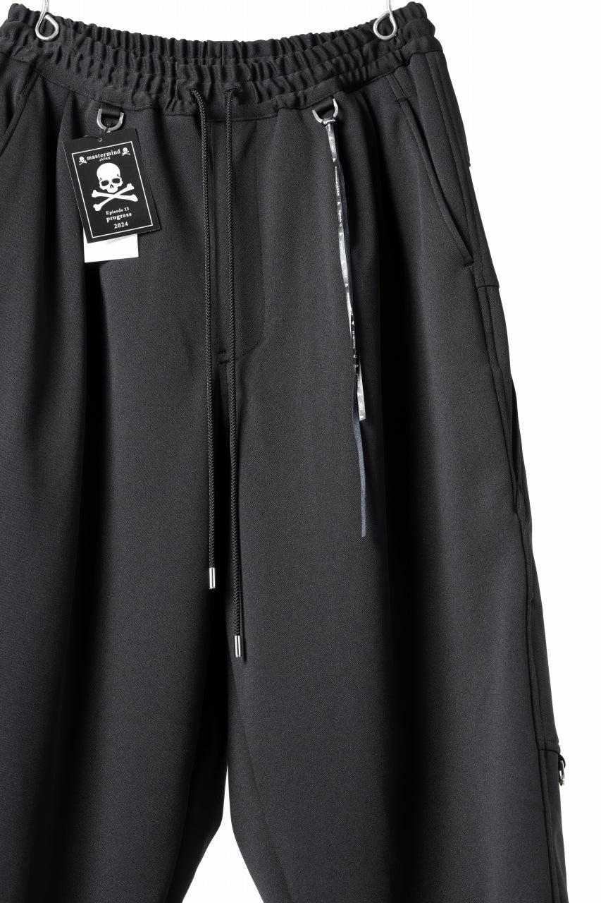mastermind JAPAN WIDE FIT TROUSERS / HIGH END STRETCH JERSEY (BLACK) - Image 7