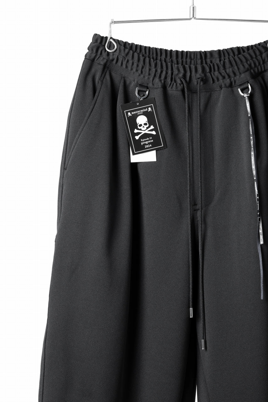 mastermind JAPAN WIDE FIT TROUSERS / HIGH END STRETCH JERSEY (BLACK) - Image 9
