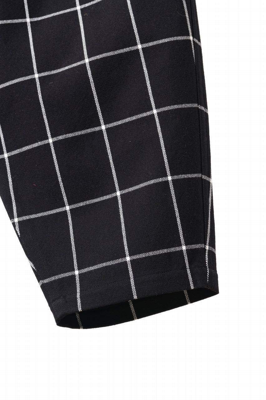 mastermind JAPAN WIDE TAPERED PLAID TROUSERS (BLACK x WHITE) - Image 14