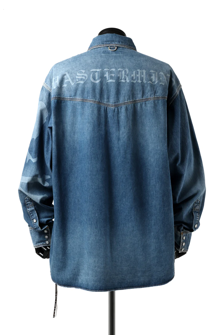 mastermind JAPAN WORK SHIRT / LIGHT OZ DENIM (INDIGO) - Image 14