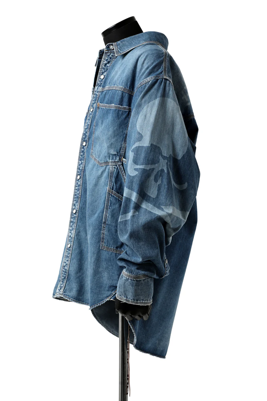 mastermind JAPAN WORK SHIRT / LIGHT OZ DENIM (INDIGO) - Image 17