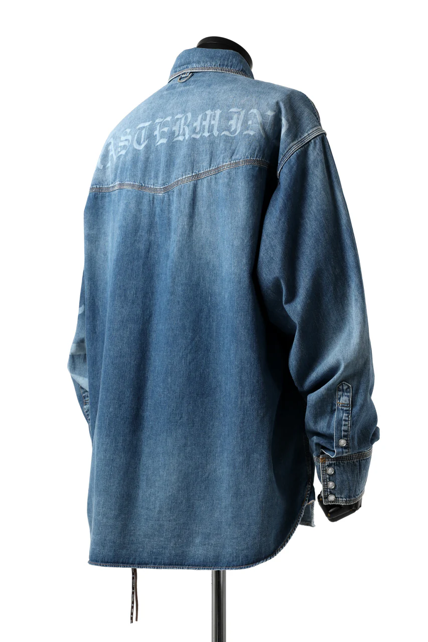 mastermind JAPAN WORK SHIRT / LIGHT OZ DENIM (INDIGO) - Image 19