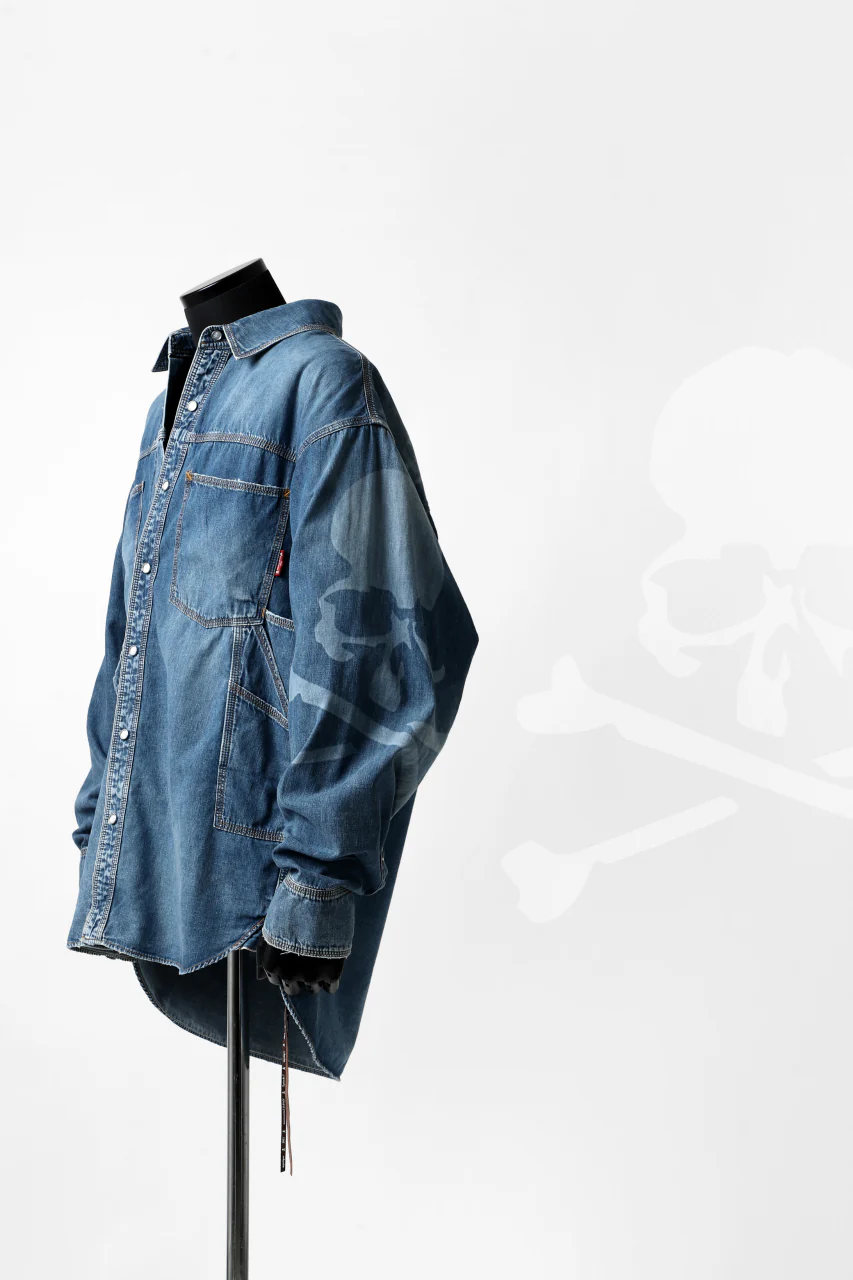 mastermind JAPAN WORK SHIRT / LIGHT OZ DENIM (INDIGO) - Image 20