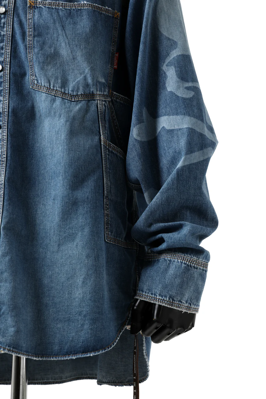 mastermind JAPAN WORK SHIRT / LIGHT OZ DENIM (INDIGO) - Image 27