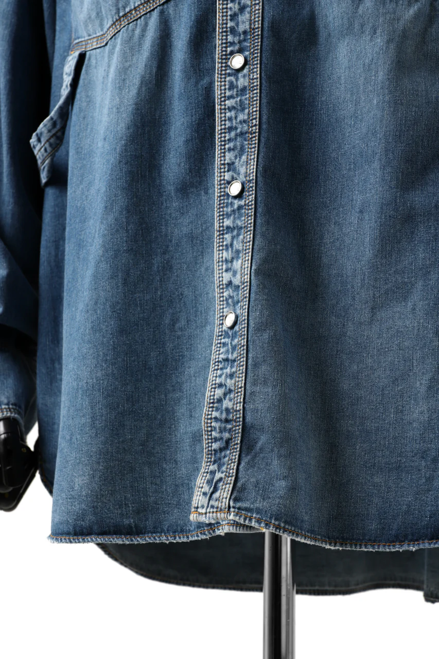 mastermind JAPAN WORK SHIRT / LIGHT OZ DENIM (INDIGO) - Image 28