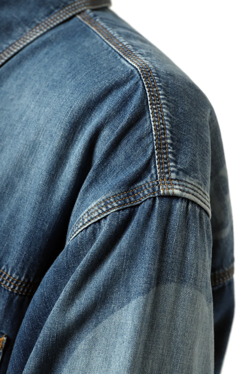 mastermind JAPAN WORK SHIRT / LIGHT OZ DENIM (INDIGO) - Image 31