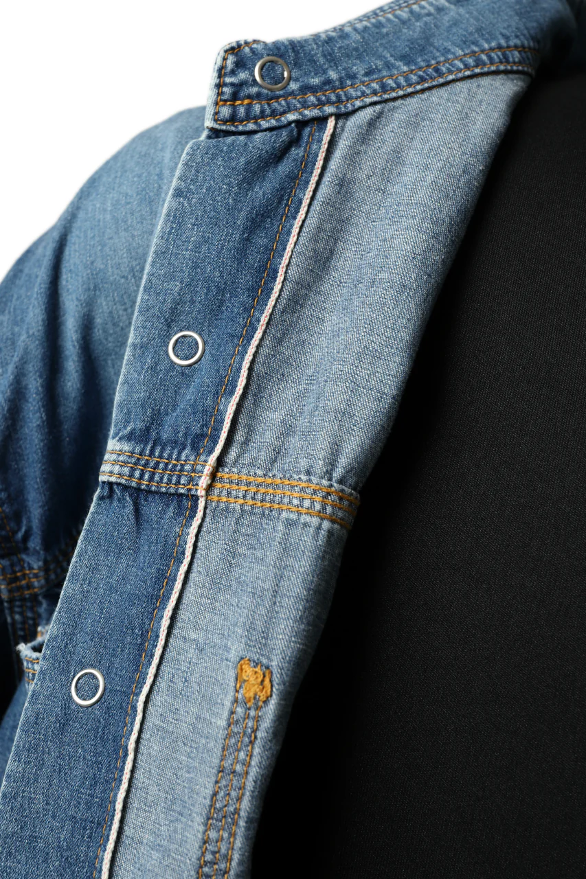 mastermind JAPAN WORK SHIRT / LIGHT OZ DENIM (INDIGO) - Image 43