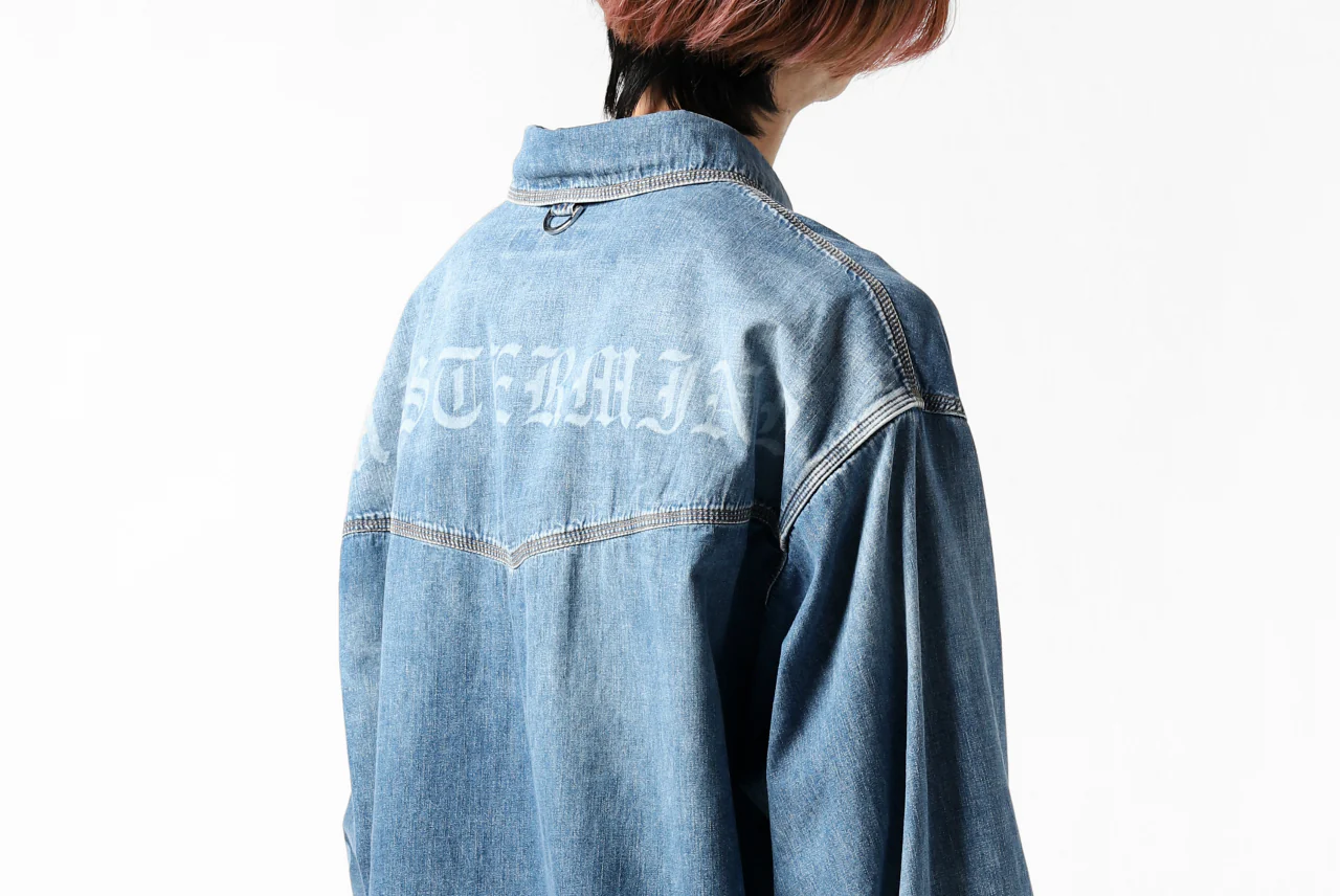 mastermind JAPAN WORK SHIRT / LIGHT OZ DENIM (INDIGO) - Image 47