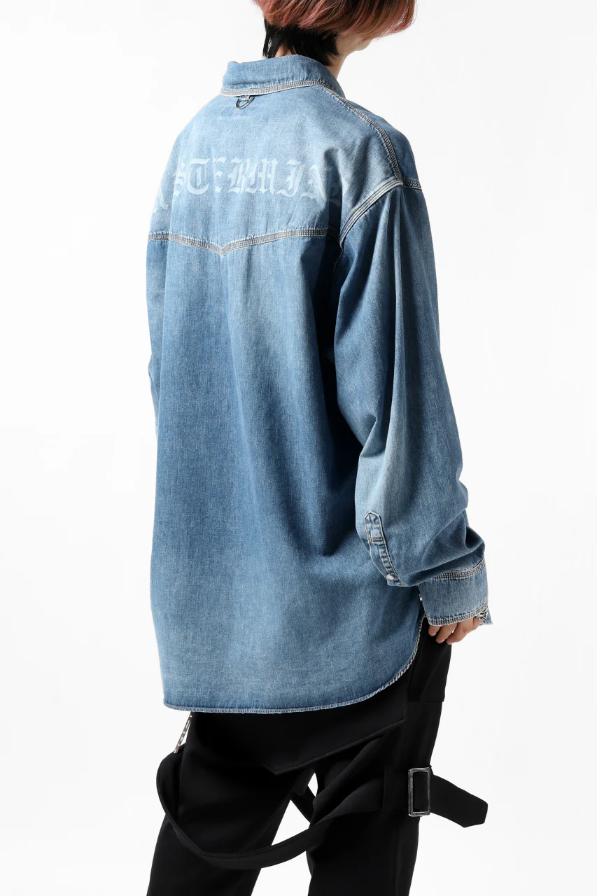 mastermind JAPAN WORK SHIRT / LIGHT OZ DENIM (INDIGO) - Image 5