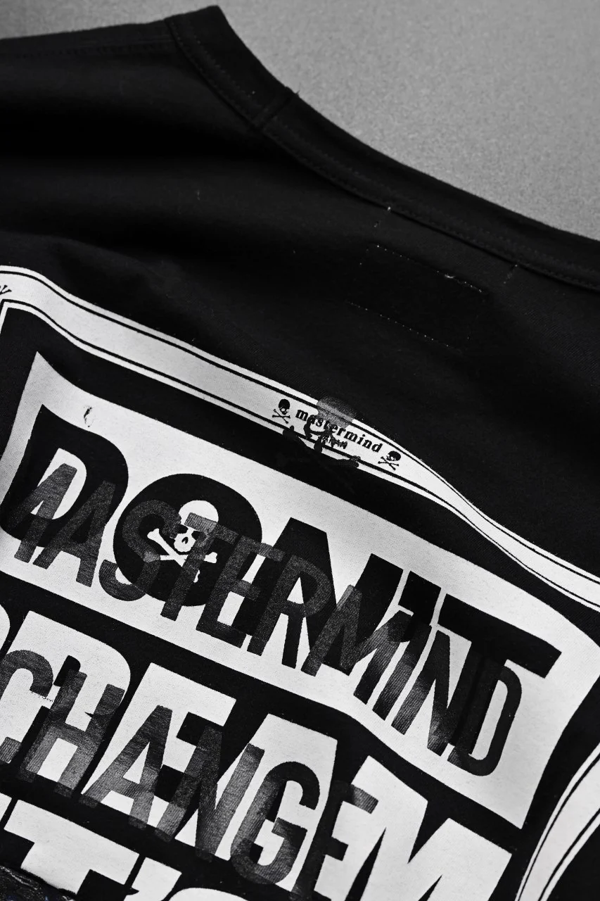 mastermind JAPAN x CHANGES exclusive ReBUILD T-SHIRT / OVERFIT (BLACK #B) - Image 4