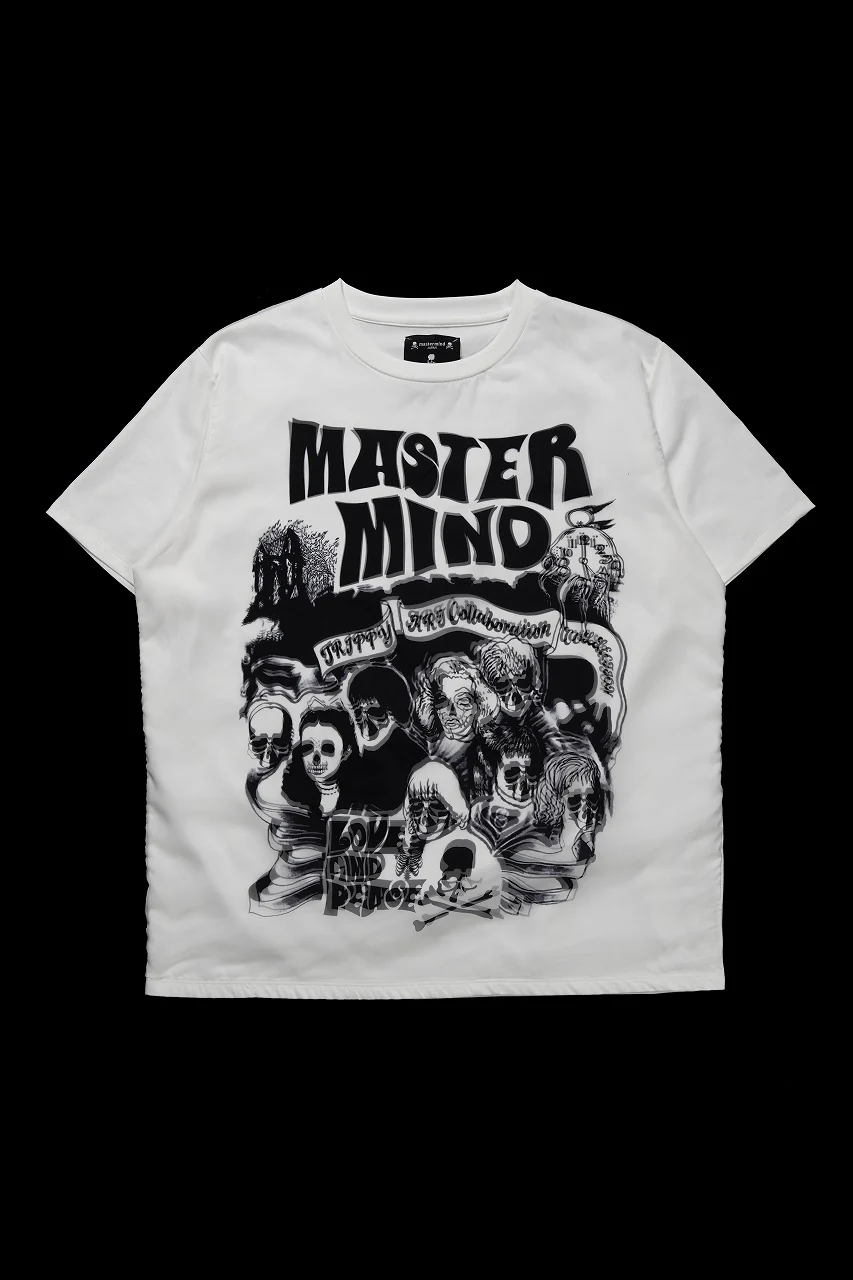 mastermind JAPAN x TRIPPY MIKIO ART S/S TEE ROCK STARS (WHITE) - Image 4