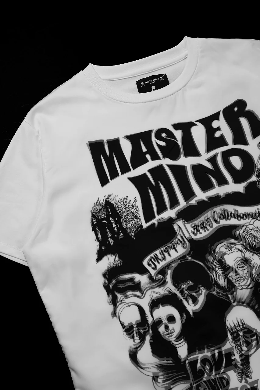 mastermind JAPAN x TRIPPY MIKIO ART S/S TEE ROCK STARS (WHITE) - Image 6