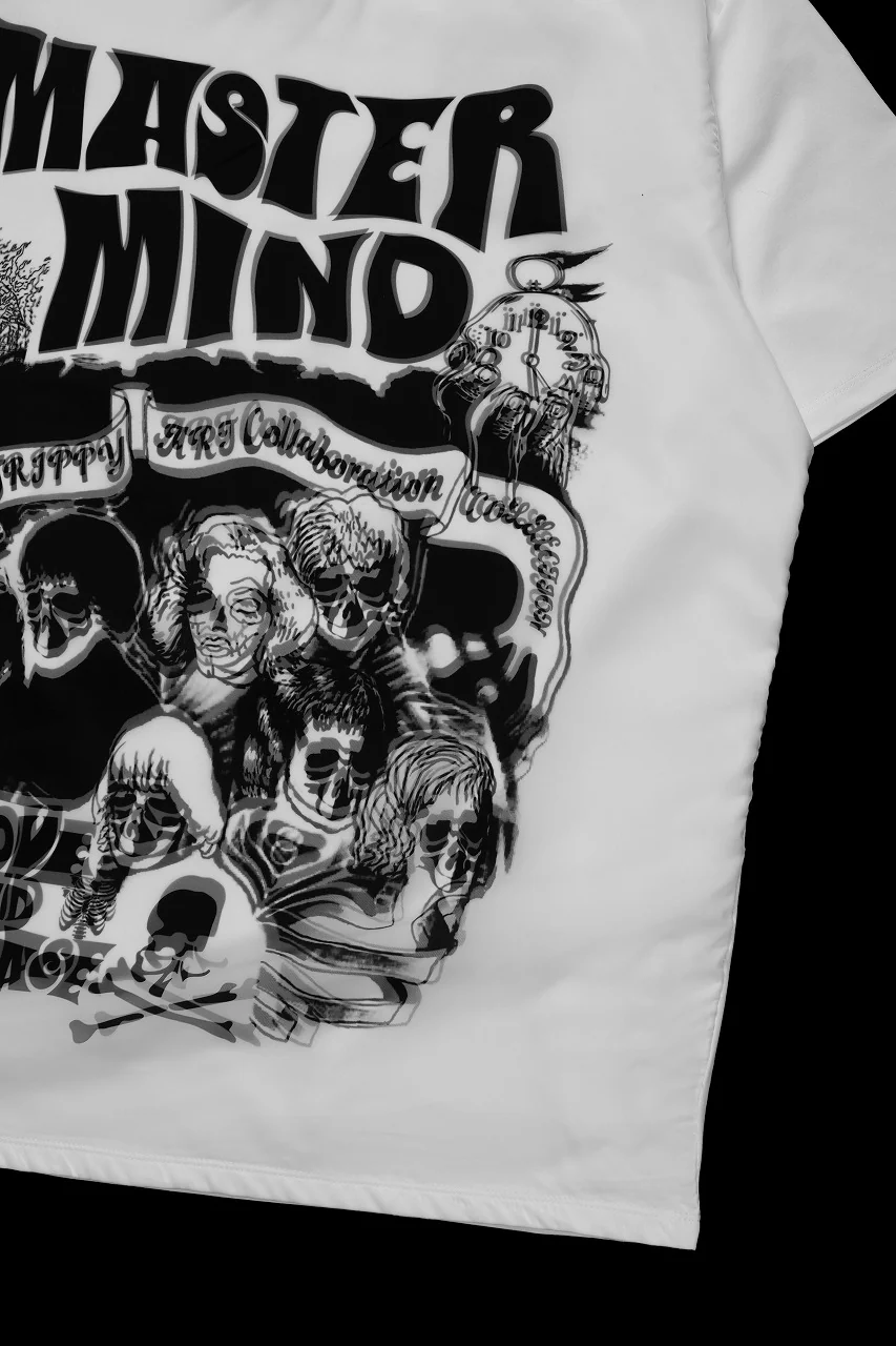 mastermind JAPAN x TRIPPY MIKIO ART S/S TEE ROCK STARS (WHITE) - Image 7
